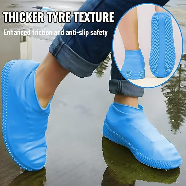 Waterproof Silicone Shoe Covers Reusable Non-Slip Rain Shoe Cover - Image 4