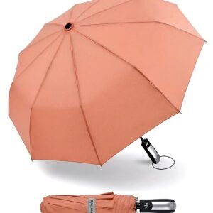 Umbrella for Man - Large Size, Fully Automatic, Windproof Fibreglass Ribs, UPF 50+ Sun Protection, Premium 210T Pongee, Foldable Travel Umbrella for Rain for Men