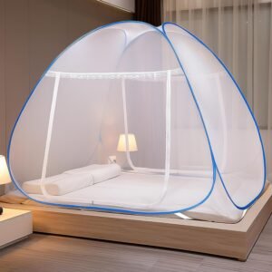 Mosquito Net for King Size Bed | Premium Polyester Mesh | Foldable Pop Up Bed Net