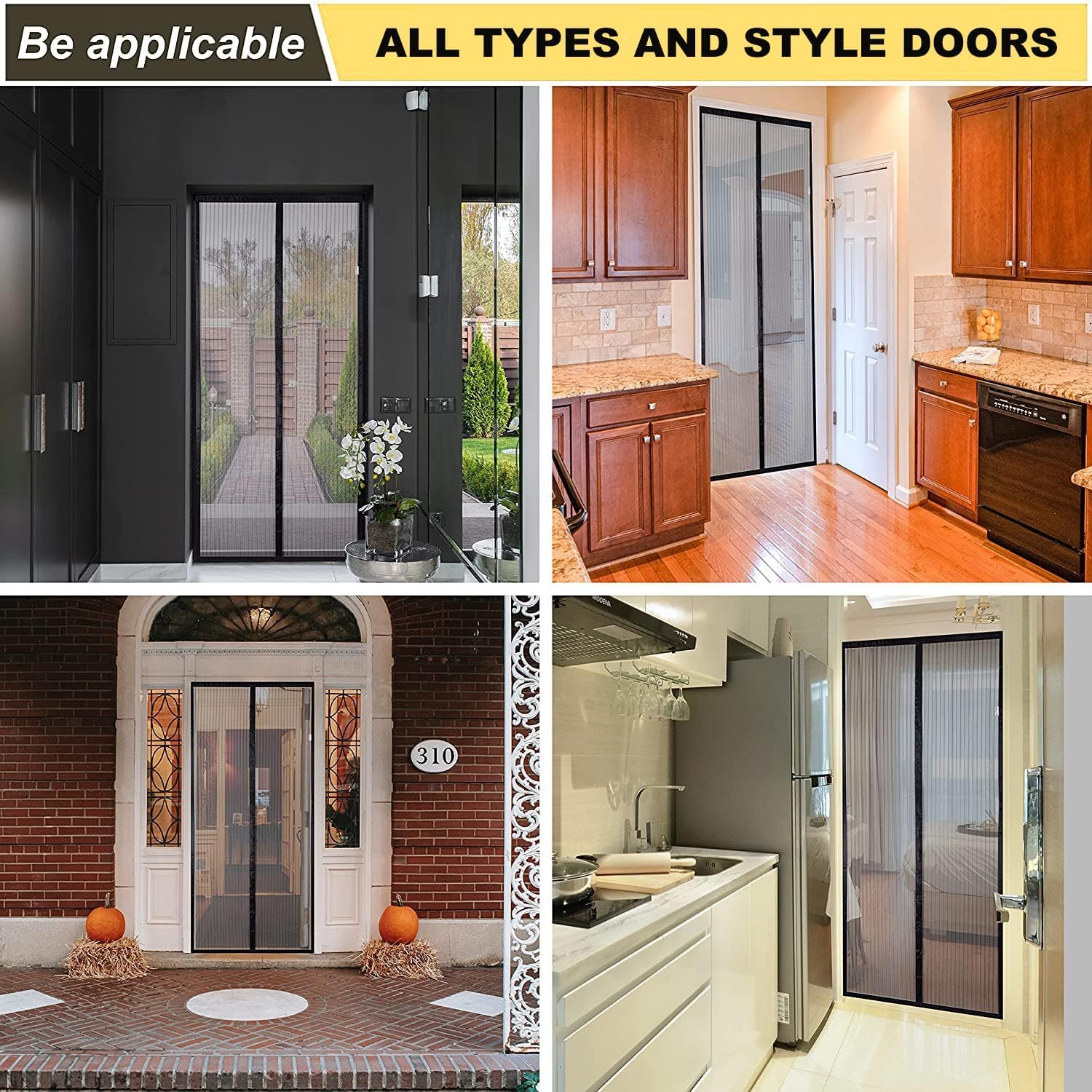 Magnetic Mosquito Door Net with Stay-Open Buckle – Heavy Duty Mesh Screen Door, Auto Close Magnets, Hands-Free Entry, Easy Install, Pet & Kid Friendly for Home - Image 3
