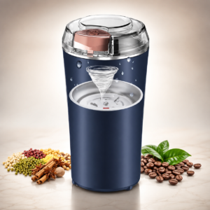 Electric Coffee & Spice Grinder 4 Blade Stainless Steel | Mini Dry Grinder for Coffee Beans, Masala, Herbs & Nuts